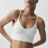 Bralette Delight in modal senza cuciture a coste - Bianco