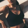 Bralette senza cuciture in modal a coste Delight - Nero