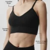 Bralette senza cuciture in modal a coste Delight - Nero