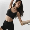 Bralette senza cuciture in modal a coste Delight - Nero