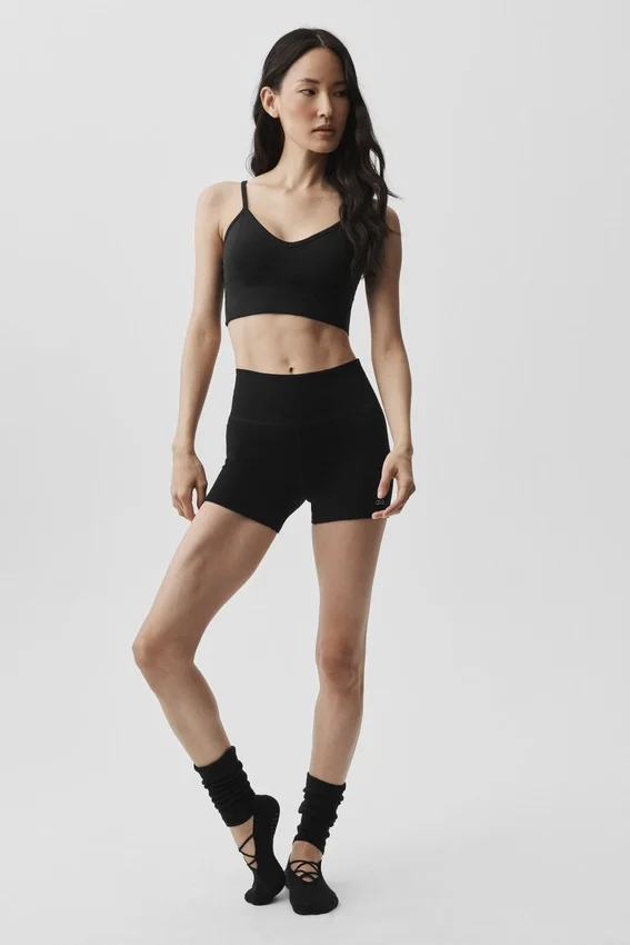 Bralette senza cuciture in modal a coste Delight - Nero
