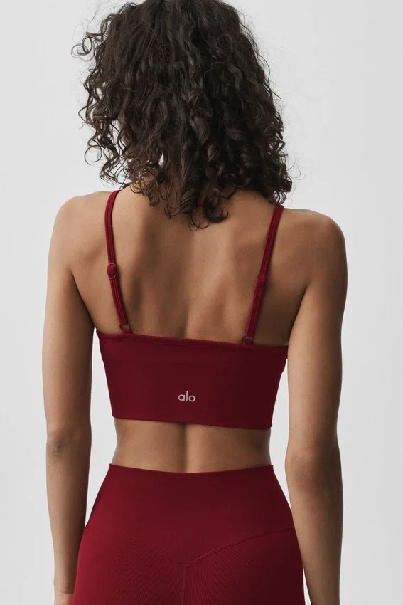 Bralette senza cuciture in modal a coste Delight - Rosso Summer Romance