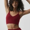 Bralette senza cuciture in modal a coste Delight - Rosso Summer Romance