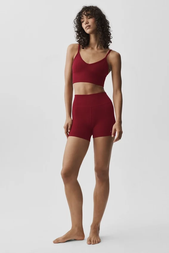 Bralette senza cuciture in modal a coste Delight - Rosso Summer Romance