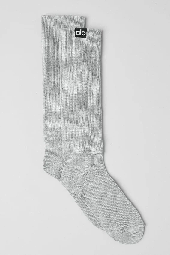 Calze arricciate unisex — Grigio melange sportivo