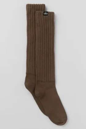 Calze arrotolate unisex - Espresso
