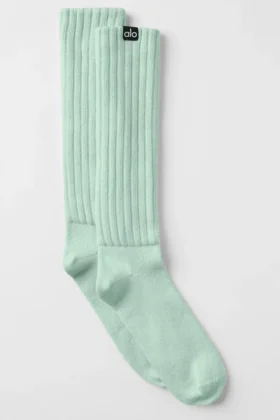 Calze arrotolate unisex - Menta verde