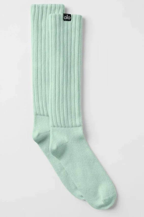 Calze arrotolate unisex - Menta verde