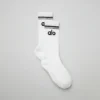Calze da barre da donna Throwback - Bianco/Nero