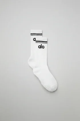 Calze da barre da donna Throwback - Bianco/Nero