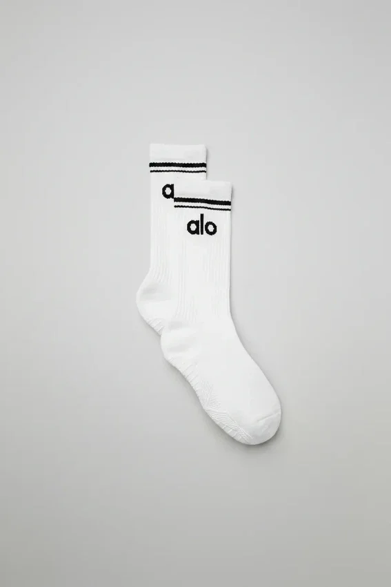 Calze da barre da donna Throwback - Bianco/Nero