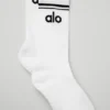 Calze da barre da donna Throwback - Bianco/Nero