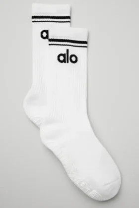 Calze da barre da donna Throwback - Bianco/Nero