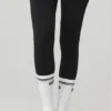 Calze da barre da donna Throwback - Bianco/Nero