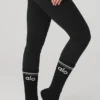 Calze da barre da donna Throwback - Nero/Bianco