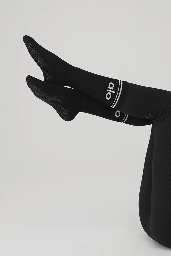 Calze da barre da donna Throwback - Nero/Bianco