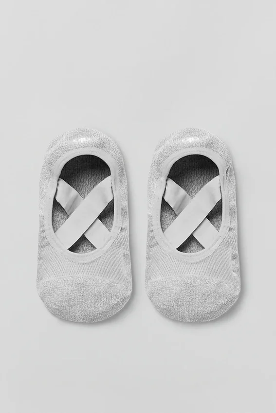 Calze da danza Pivot Barre da donna - Grigio melange sportivo