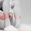 Calze da donna con bordo a foglia di lattuga - Grigio melange sportivo