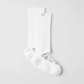 Calze da donna con cinturini Siren Grip - Bianco