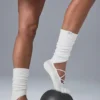 Calze da donna con cinturini Siren Grip - Bianco