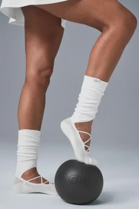 Calze da donna con cinturini Siren Grip – Bianco
