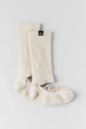 Calze da donna con cinturini Siren Grip - Grigio melange