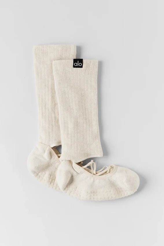 Calze da donna con cinturini Siren Grip - Grigio melange