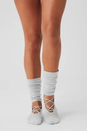 Calze da donna con cinturini Siren Grip - Grigio melange sportivo