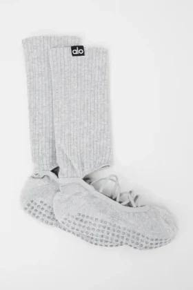Calze da donna con cinturini Siren Grip – Grigio melange sportivo