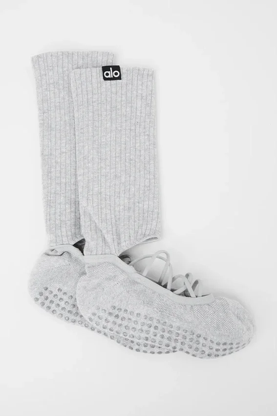Calze da donna con cinturini Siren Grip - Grigio melange sportivo