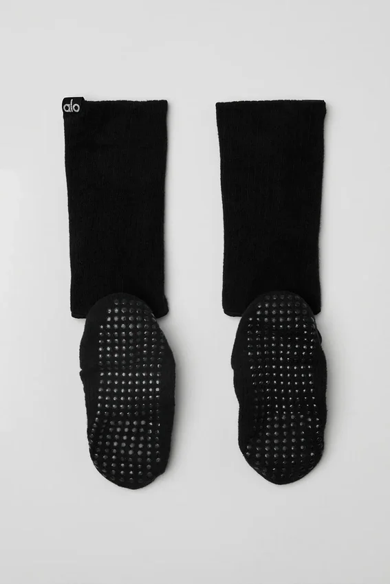 Calze da donna con cinturini Siren Grip - Nero