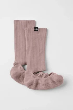 Calze da donna con cinturini Siren Grip - Taupe
