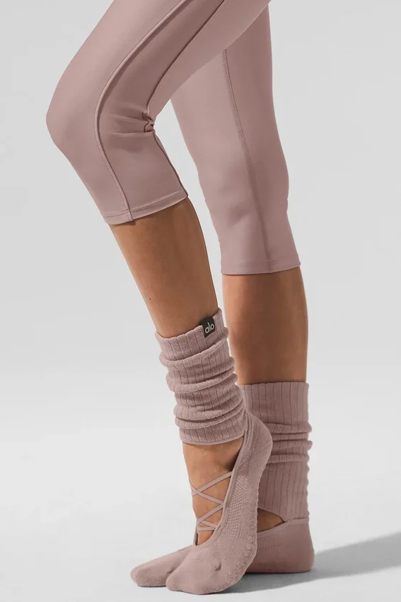 Calze da donna con cinturini Siren Grip - Taupe