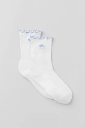 Calze da donna Lettuce Edge - Bianco/Blu Provenza chiaro