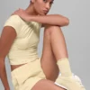 Calze da donna Lettuce Edge - Giallo candela
