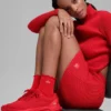 Calze da donna Lettuce Edge - Rosso brillante