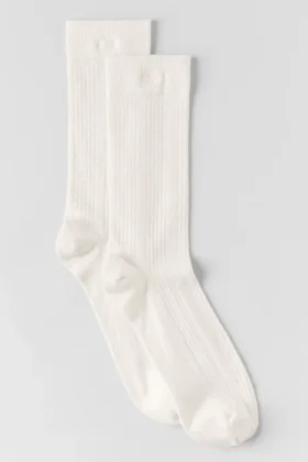 Calze in maglia di cashmere - Avorio