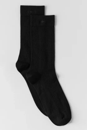 Calze in maglia di cashmere - Nero