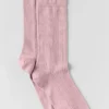 Calze in maglia di cashmere - Rosa vintage