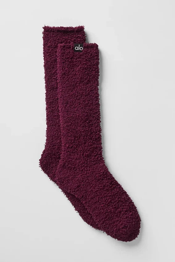 Calze Plush Lush da donna - Borgogna