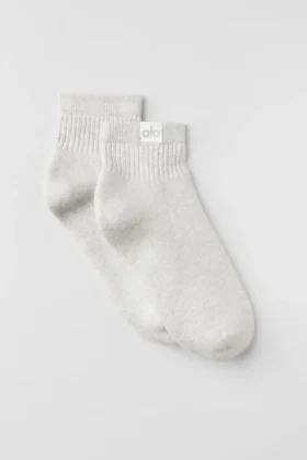 Calze Quarter Crew Street - Bianco melange
