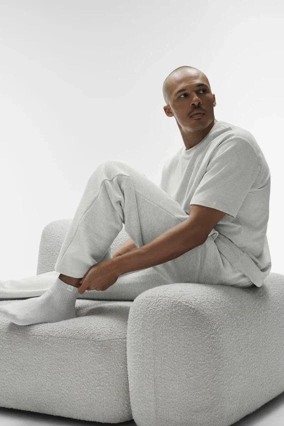 Calze Quarter Crew Street - Bianco melange