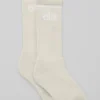 Calze retrò unisex - Beige/Bianco