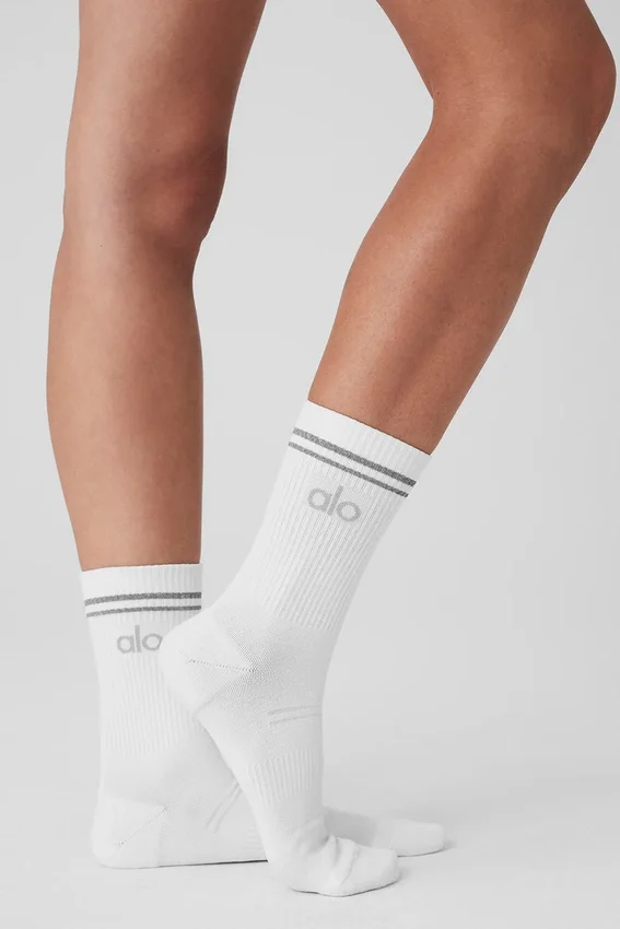 Calze sportive unisex a gamba media - Bianco
