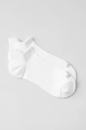 Calze sportive unisex con linguetta - Bianco/Titanio