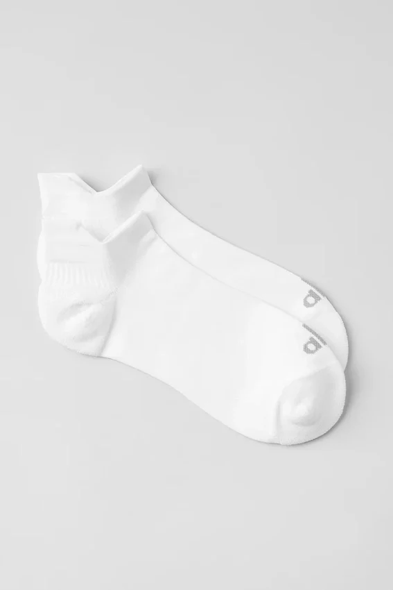 Calze sportive unisex con linguetta - Bianco/Titanio
