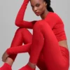 Calze sportive unisex con linguetta - Rosso brillante