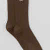 Calze unisex a gamba corta, dal design sobrio - Colore espresso