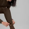 Calze unisex a gamba corta, dal design sobrio - Colore espresso