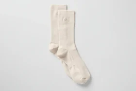 Calze unisex a gamba corta, dal design sobrio - Colore osso